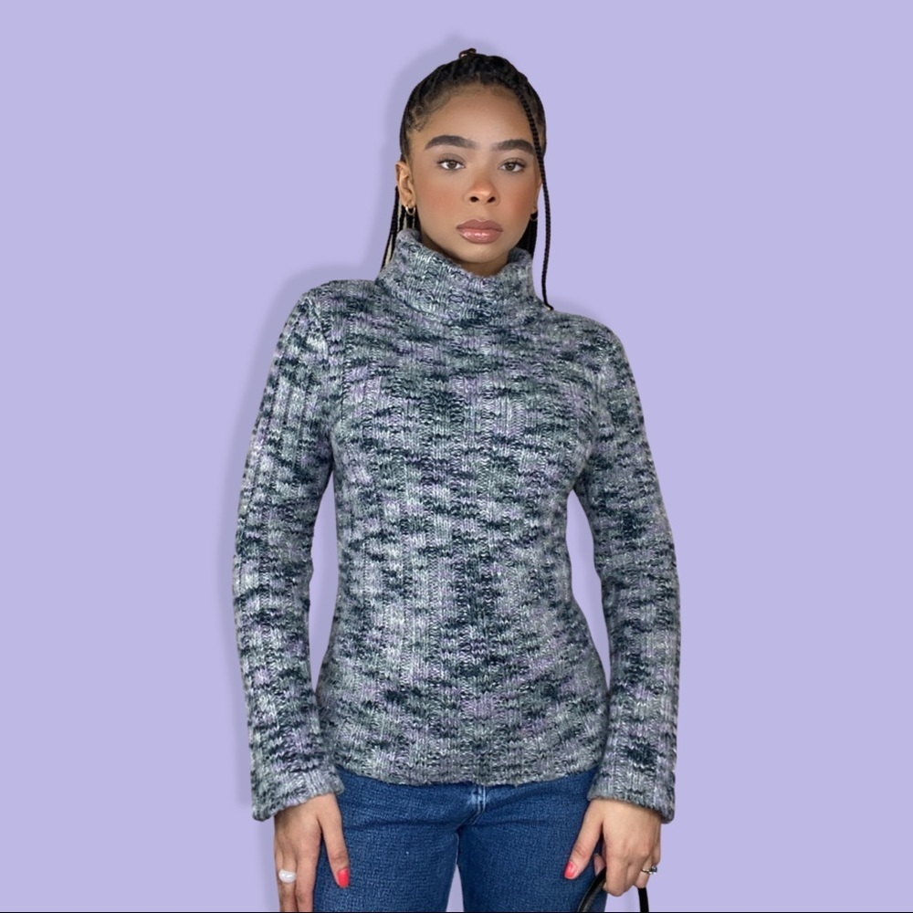 Vintage 90s/Y2K Chunky Ribbed Knit Turtleneck